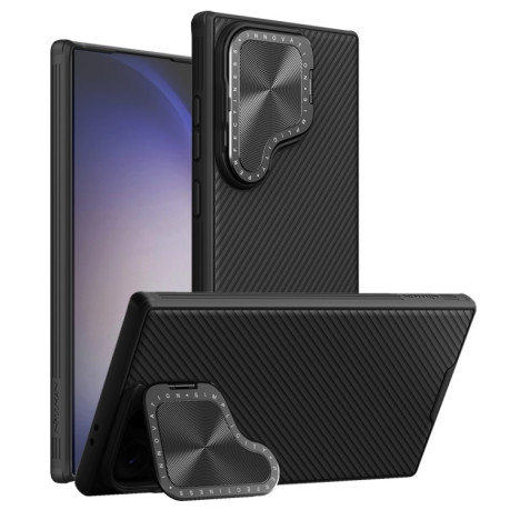 Противоударный чехол NILLKIN Black Mirror Prop CD Texture Mirror MagSafe Magneticна Samsung Galaxy S24 Ultra 5G - черный