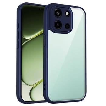 Матовый противоударный чехол Escase с мягким покрытием на OnePlus Nord 6 5G — синий