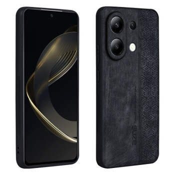 Чохол AZNS з 3D-тисненням та м'яким покриттям Skin Feel на Xiaomi Redmi Note 13 4G - чорний