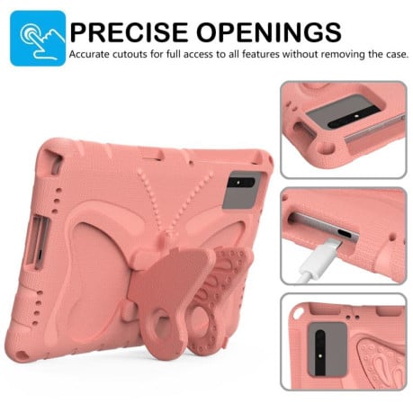 Протиударний чохол Butterfly Bracket EVA для Xiaomi Redmi Pad 2/SE 11 2025 - оранжево-рожевий