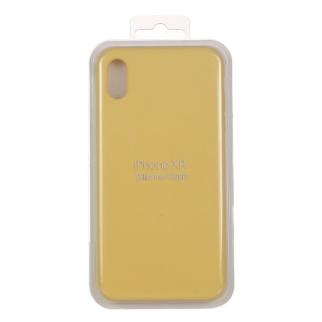 Протиударний чохол Liquid Silicone для iPhone XR – жовтий