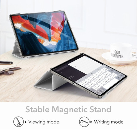 Чехол-книжка ESR Ascend с держателем для Apple Pencil на  iPad Pro 12.9 2021 - серый