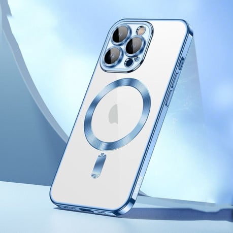 Чохол SULADA MagSafe Plating TPU на iPhone 15 Pro Max - блакитний