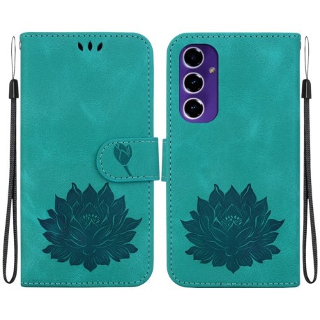 Чохол-книжка Lotus Embossed для Samsung Galaxy S24 FE 5G - зелений