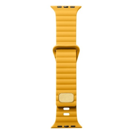 Силіконовий ремінець Breathable Skin-friendly для Apple Watch Series 8/7 41mm / 40mm / 38mm - жовтий