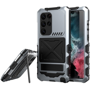 Противоударный чехол R-JUST Life Waterproof для Samsung Galaxy S24 Ultra 5G - серебристый