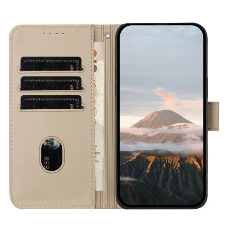 Чехол-книжка Triangle Pattern Buckle Clasp Leather на Infinix Note 40 4G - золотой