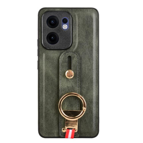 Протиударний чохол Wristband Leather Back для OPPO Reno13 F 5G - зелений