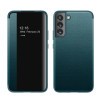 Чехол-книжка Side Window View на Samsung Galaxy S22 Plus 5G - зеленый