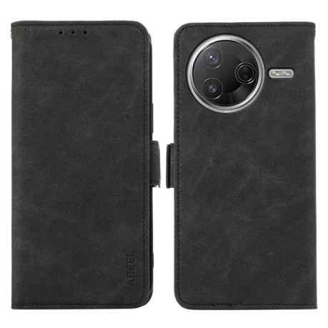 Чехол-книжка ABEEL Frosted Magnetic RFID Leather на Xiaomi Poco F7 Pro / F7 Ultra Global - черный