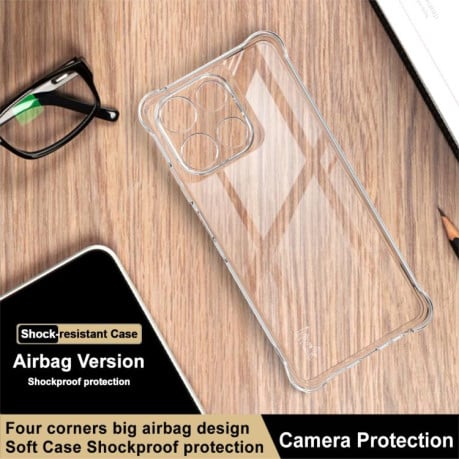 Силиконовый прозрачный чехол imak Airbag с усиленными углами на Motorola Moto G86 Power