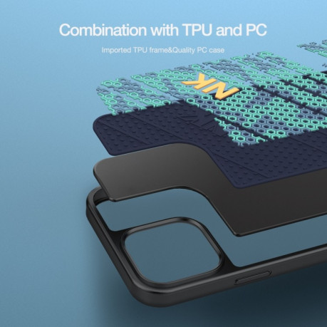 Противоударный чехол NILLKIN 3D Texture Striker для iPhone 13 Pro Max - синий