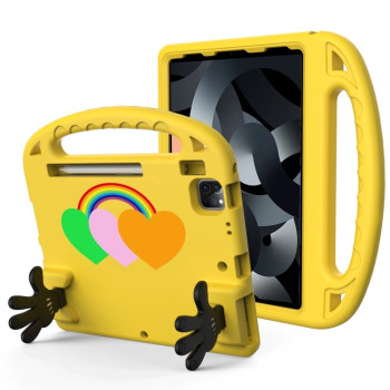 Противоударный чехол Love Small Palm Holder EVA для iPad 11(2025)/iPad 10.9 (2022) - желтый