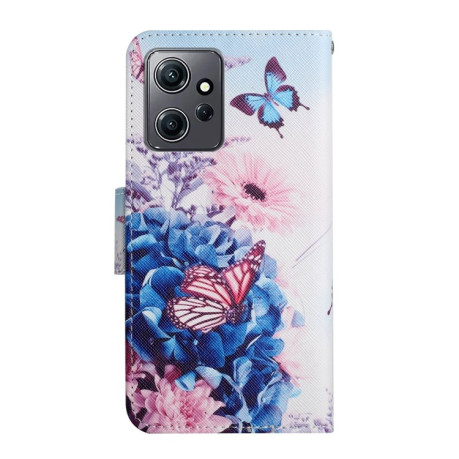 Чохол-книжка Colored Drawing Pattern для Xiaomi Redmi Note 12 4G - Purple Butterfly