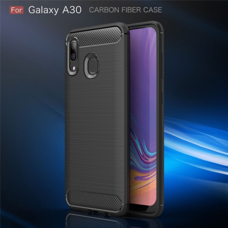 Противоударный чехол Rugged Armor Fiber для Samsung Galaxy A30-черный