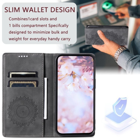 Чохол-книжка Totem Embossed Magnetic Leather для Samsung Galaxy A16 5G - сірий