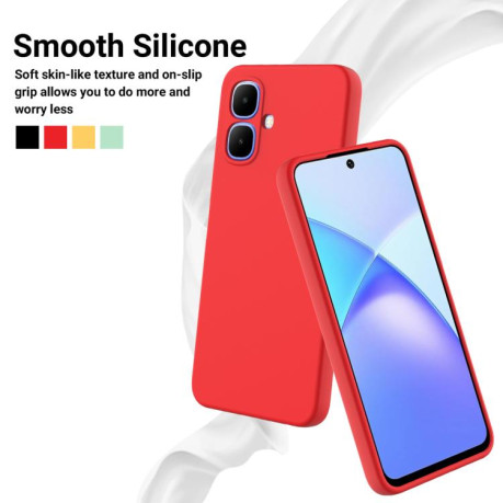 Силіконовий чохол Solid Color Liquid Silicone на Infinix Smart 20 4G — червоний