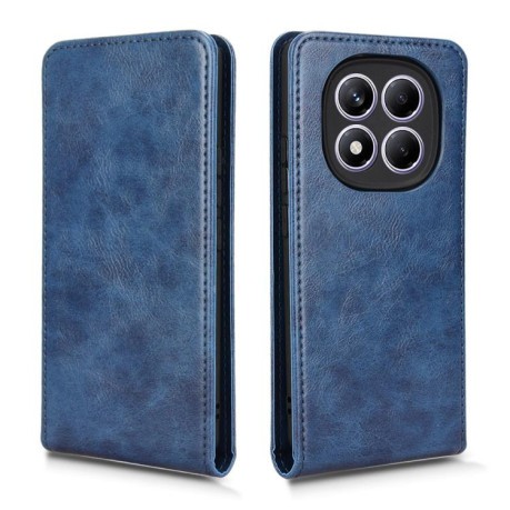 Флип-чехол Magnetic Vertical Flip Leather для Xiaomi Redmi Note 14 Pro 4G - синий
