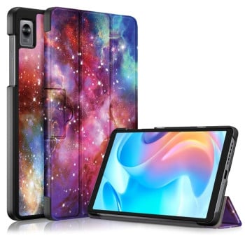 Чехол-книжка Buckle Coloured Drawing для Realme Pad Mini 8.7- Milky Way