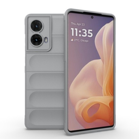 Силиконовый чехол Magic Flannel для Motorola Moto G85 5G Global - серый
