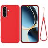 Силиконовый чехол Solid Color Liquid Silicone на Samsung Galaxy A37 5G — красный