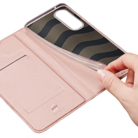 Чехол-книжка DUX DUCIS Skin X Pro Series Magsafe на Samsung Galaxy S25 Edge 5G - розовый