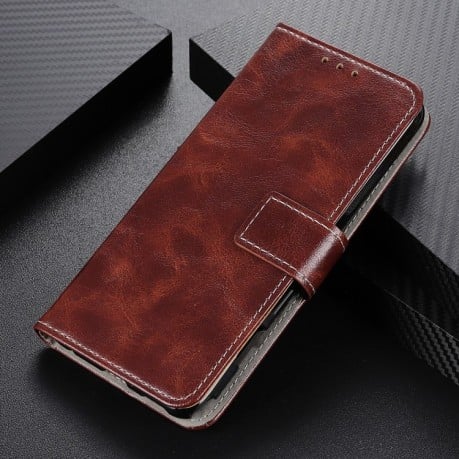 Чохол-книжка Magnetic Retro Crazy Horse Texture на OnePlus Nord 2T - коричневий