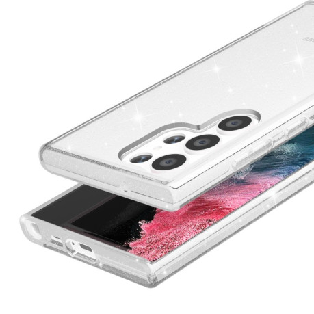 Протиударний чохол Terminator Style Glitter для Samsung Galaxy S23 Ultra 5G - білий