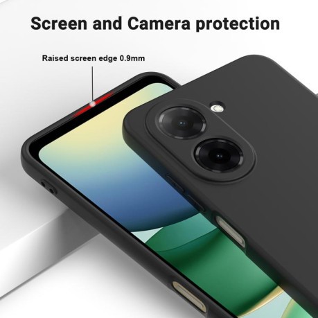 Силіконовий чохол Solid Color Liquid Silicone на Redmi A5 4G 171.7mm / Poco C71 - чорний