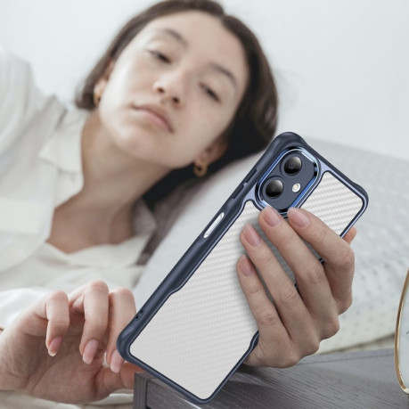 Ударозахисний чохол Carbon Fiber Texture Translucent для Samsung Galaxy A06 4G - синій