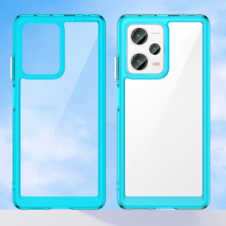Противоударный чехол Colorful Acrylic Series для Xiaomi Redmi Note 12 Pro+ - синий