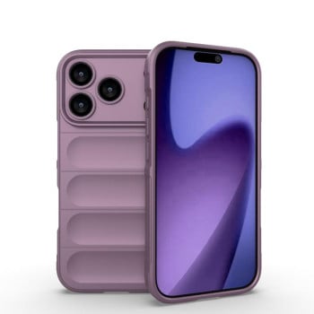 Силіконовий чохол Magic Flannel на iPhone 17 Pro - фіолетовий