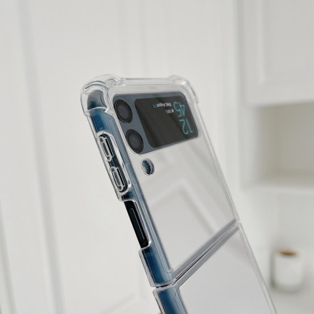 Противоударный чехол Mirror для Samsung Galaxy Z Flip3 5G - серебристый