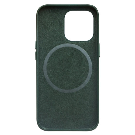 Кожаный чехол QIALINO Nappa Leather Case (with MagSafe Support) для iPhone 14/13 - зеленый