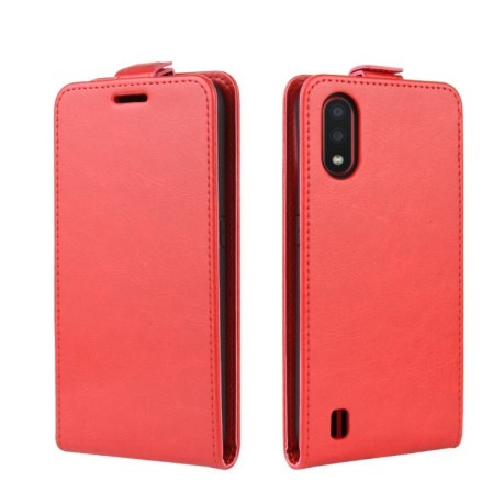 Флип- чехол R64 Texture Single на Samsung Galaxy M01- красный