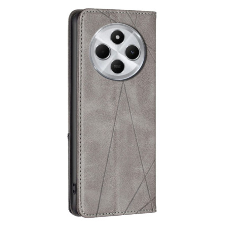 Чехол-книжка Rhombus Texture для Xiaomi Redmi 14C 4G/Poco C75/Redmi A4 5G - серый