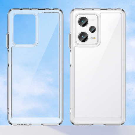 Противоударный чехол Colorful Acrylic Series для Xiaomi Redmi Note 12 Pro+ - прозрачный