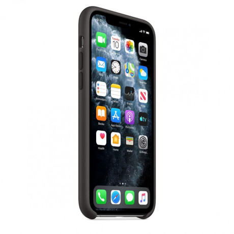 Силиконовый чехол Silicone Case Black на iPhone 11 Pro Max