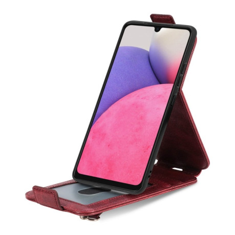 Флипп-чехол Zipper Wallet Vertical для Samsung Galaxy A33 5G - красный