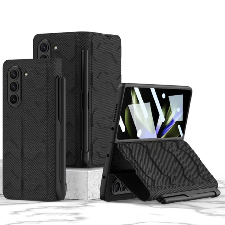 Противоударный чехол GKK Armor with Pen Slots для Samsung Galaxy Fold 5 - Carbon Fiber Texture