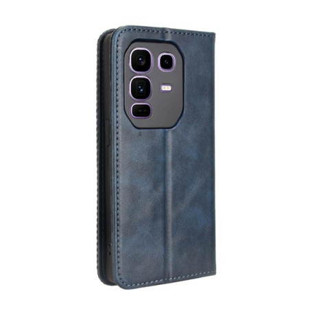 Чохол-книжка Magnetic Buckle Retro Crazy Horse Texture на Infinix Note 50 Pro+ - синій