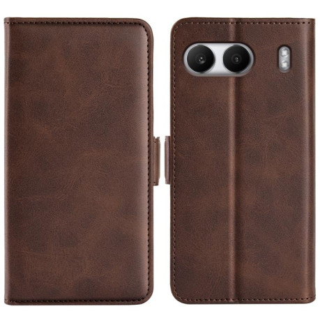 Чохол-книжка Dual-side Magnetic Buckle для OnePlus Nord 4 - коричневий