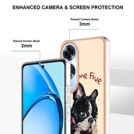 Противоударный чехол Electroplating IMD для OPPO A60 4G - Dog