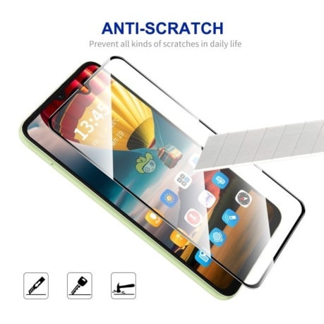 Захисне Скло ENKAY Hat-Prince Full Glue High Aluminum-silicon для Samsung Galaxy A06 4G - чорне