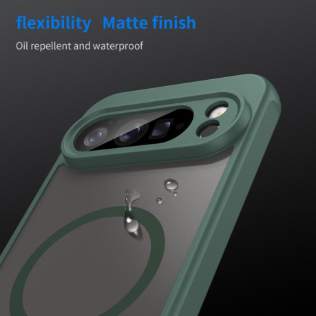Протиударний чохол Fan Dun Series TPU Hybrid PC Frosted Magsafe для Google Pixel 10 Pro XL - зелений