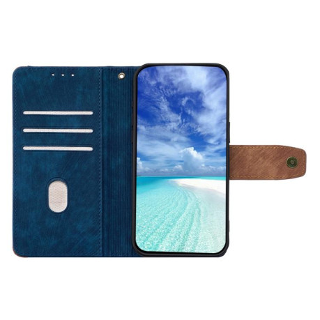 Чохол-книжка Color Stitching Skin Feel Leather RFID Blocking на OPPO A5 Pro 5G Global - синій