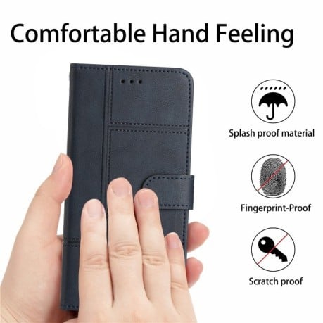 Чехол-книжка Cowhide Texture Stitching Leather на Samsung Galaxy A56 5G - синий