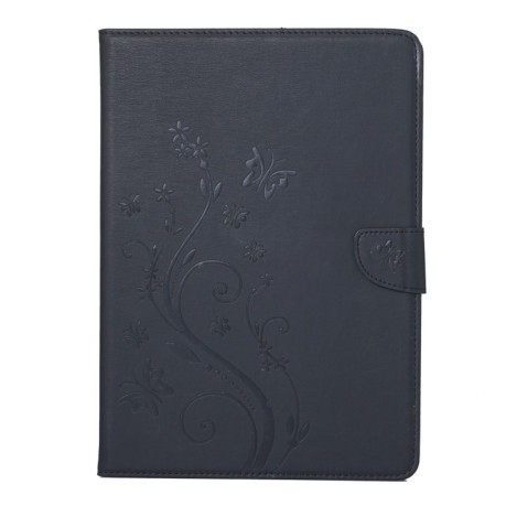 Чохол-книжка Pressed Flowers Butterfly Pattern для iPad Air 2 - чорний