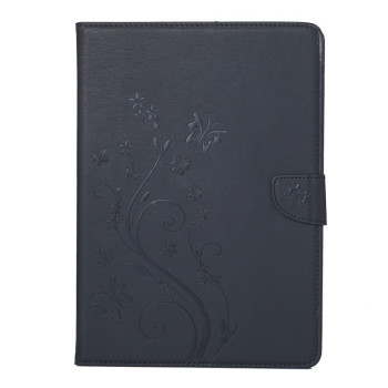 Чехол-книжка Pressed Flowers Butterfly Pattern для iPad mini 1/2/3 - черный