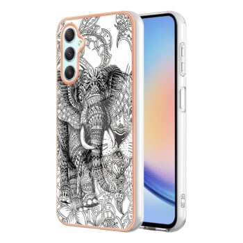 Противоударный чехол Electroplating IMD для Samsung Galaxy A24 4G - слон